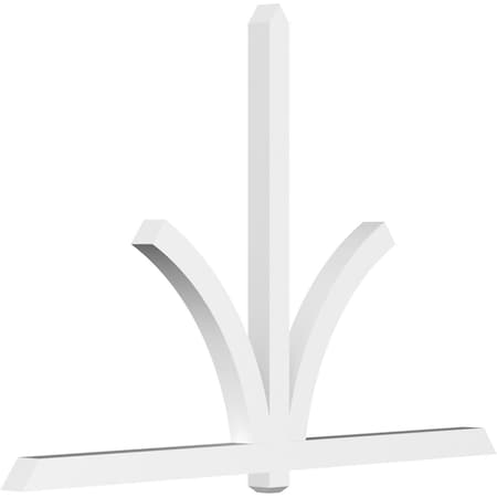 Ekena Millwork Redmond Architectural Grade PVC Gable Bracket, 96"W x 64"H x 4"D x 4"F, 16/12 Pitch GBP096X64X0404RED00